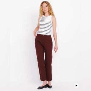 Old Navy High Waisted OGC Chino Tapered Straight Pants Sz Small Rust Red Office